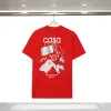 Koszulki Casablanc t Mężczyźni T-koszulki T-shirty koszulki odzież Tops Man Casual Treas-List-Shirt Luksusowe ubrania uliczne szorty