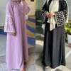 Etnische kleding Moslimvrouwen Abaya Dubai Midden -Oosten Turkije Prachtig geborduurde franjes Cardigan Robe Turkse tuniek