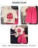 Одежда набора модных сладких для девочек летние детские печатные наряды с коротким рукавами детские брюки 2pcs костюмы 2-8 лет