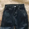 Kvinnors jeans höga midja kvinnor 2024 Spring Autumn Retro Split Micro Bell-Bottoms Versatile Slim Casual Straight Byxor