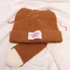 Inverno simpatico cappello da coda di volpe lunghe donne all'uncinetto cappello a maglia costumi cappelli da berretto da bimano ragazze teschi hip-hop cappuccio regalo di Natale 240430