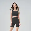 AL-207 Summer Women's Mesh Stitching Sports Bra Fake Two-piece Mesh Yoga Suit With Chest Pad