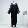 Muslim Out Kaftans Muslim Abayas Smocking Sleeve Gebet Frauen Jilbabs Strickjacke Mantel Islamische Kleidung Dubai Saudi Robe Türkisch 240423