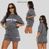 Beyaz Foxx Gömlek Tasarımcı Tshirts Sweatshirt T-Shirt T-Shirt Üst kaliteli Pamuk Tees Mens Şortlu Sleve Street Slim Fit Hip Street Giyim Tshirts Beyaz Foxx Seti 982