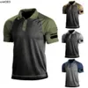 Mens Polos Camiseta Táctica Militar Men Polo Camisa del ejército de la manga del ejército US Tops Camisetas al aire libre de verano