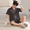 Pyjama's voor mannen Vneck zomer korte mouw shorts katoen pyjama sets casual groot formaat huiskleding pak slaapkleding loungewear 240428