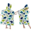Ręczniki szaty kreskówkowe dinozaur ręcznik plażowy Ultrafine Fibre Szybki suszenie Ręcznik Koszyb Swimsuit kobiet dzieci