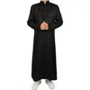 Men's Trench Coats Roman Black Priest Cassock Robe Belt Clergyman Vestments Medieval Ritual Wizard Waistsash Cosplay