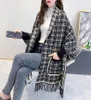 Sciarpe donna tasca e mila alle spalle plus size plus size plusle a cardigan a forma di innotine inverno.