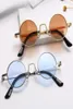 Lunettes de soleil Round Steam Punk Men Femmes Brand Designer Small Circle Sun Glasshes Vintage Metal Cadre Driving Eyewear 9BLS93016029090