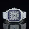 Gorące sprzedawane luksusy lodowane nadgarstek hip hop moissanite dla kobiet zegarek ze stali nierdzewnej w cenie fabrycznej
