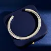 最高品質925シルバーメッキツイストブレスレットaaa zircon concave styling c shape bangle for womans fashion Jewelry 240424