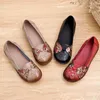 Casual schoenen Woizgic dames moeder vrouwelijke dames echte lederen flats platform loafers niet -slip op bloemen zachte plus maat 42 43