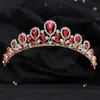 Tiaras coréense élégante robe nuptiale cristal petite couronne pour femmes filles reine diadèmes couronne d'anniversaire de fête de fête de fête accessoires