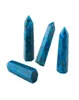 Naturalny niebieski apatyt pojedynczy heksagonalny pryzmat Rough Stone Crafts Ornaments zdolność kwarcowa wieża leczenia minerałów Reiki 9878996
