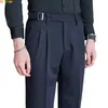 Navy Herrenanzug Hosen weiße schwarze Hose graue Khaki Pantalones Hombre Mode Slim Männchen Hose 28 29 30 31 32 33 34 36 240417