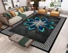 RUNDGEE moderne nouveau style chinois 3d tapis imprimé salon canapé table basse légère couverture de luxe de luxe chambre mateuse complète mat4612448
