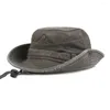 Beretten Outdoor Bucket Hat Men Summer Ademblage Cap Jungle Fishing Mesh wandelen Beach Zon Protector Caps voor Gorras Para Hombres