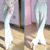 Usure de scène 2024 Pantalon de danse latine pour femmes Bud Flower Bud Elastic Practice Vêtements Chacha Rumba Tango Robe adulte DQS15882