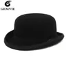 Gemvie 4 Colours 100 Wool Feel Derby Bowler Hat for Men Satin Lined Fashion Party Formin Fedora Costume Magician Hat Y11181284298