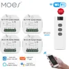 Moes tuya wifi rfullo blinds tende codulo di controllo dell'interruttore di otturatore con remoto per la protezione solare del motore elettrico Google Home Alexa 240426