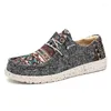 Buty swobodne Wygodne płótno Mężczyzniki Mocassin Homme Moccasins Summer Streetwear Plus duży rozmiar 48 49 50