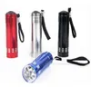 Mini 9 LED UV -gel uitharding lamp draagbare nageldroger LED zaklamp valuta detector aluminium legering3245456