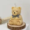 Velas Diy fofo urso de silicone molde de molde de múltiplas lisões 3D Velas de animais de estimação de animais de estimação fabricar moldes de resina de sabão de sabão artesanal