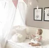 Noordse stijl katoenen linnen baby muggen nethangende koepelbed gordijn voor woonkamer huisbank tent 240 cm baby joch slaapkamer decor7291054