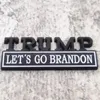 Décoration de fête 1pc Trump laisse aller Brandon Car Sticker pour Auto Truck 3D Badge Emblem Decal Accessoriess Auto