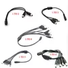 12V DC Power Splitter Plug 1 Kvinna till 2 3 4 5 6 8 MANA CCTV Kabelkamera Kabel CCTV Tillbehör Strömförsörjning Adapter 2.1/5.5mm