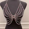 Acessórios para figurinos Acessórios de fantasia Moda Rhinestone Stone Bra Bra Sexy Mulheres Biquíni Jóias Acessórios da Cadeia de Mama dos Namorados Presente do Dia dos Namorados XDS XDS