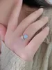 Cluster Rings Unique Shape Women's Ring Made Of Pure 925 Silver And Triangle Opal Simple Design With Sweet Style For Family Party Wearing