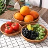 Codice di frutta rattan rotonda cestino di vimini naturale boho cestini intrecciati vassoio pane per tavolino da cucina fattoria 240415