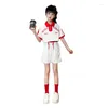 Vêtements Ensemble des filles adolescents pour enfants à manches courtes à manches courtes de style coréen short extérieur à la maison