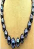 Handgefertigte natürliche 1011mm tahitianische schwarze Süßwasserkultivierungen Perlenkette 180390393970173