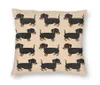 Cushiondecorative Pillow Cute Dachshund Puppy Pattern Cushion Cover 3D Stampa 3D Wiener Sausage Dog Square Through Case per auto Pillowc6358643