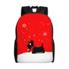 Rucksack Holiday Scottie Dog Rucksäcke für Männer Frauen wasserdichte College School Scottish Terrier Bag Print Bookbags