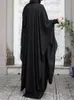 Zanzea Femmes en mousseline Abaya Eid Mubarek Hobe musulmane robe manches longues Hijab Vestidos Fashion Abayas pour femmes vêtements isamiques 240423