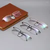 Sonnenbrillen Rahmen Brillen Rahmen Ruffian gutaussehende Titan -Textur Herren- und Frauen Halb Shenzhen Manufacturing 9914