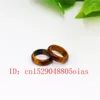 Cluster Rings Natural Jade Stone Ring Chinese Tiger Eye Jadeite Amulet Fashion Charm Jewelry Hand Carved Crafts Gifts For Women Men