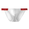 Underpants Männer Unterwäsche -Briefs Shorts Homme Bikini Slip Ice Seidenhähnen Mann Elastischer Armband Bund Beutel Cueca Calzoncillo