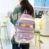 Torby szkolne plecak dla dziewcząt dla dziewcząt słodkie nylonowe kobiety podróżne kawaii plecak mody mody