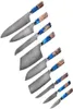 Keukenchefmes sets Damascus 67 lagen VG10 Japanesesharp Chef Santoku Utility Butcher Knife Filet Cleaver meshars Wood H9753502