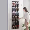 Boîtes de rangement Mur Hanging Shoe Rack Shoes Organizer Sac sur la porte pour les pantoufles Closet
