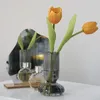 Jarrones Clear Flower Garron para decoración de la boda Centro de vidrio Rose Adornos de escritorio Nordic