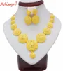 Oorbellen ketting adixyn India goud kleurcopper sieraden sets choker Africannigeriaanse bruids bruiloft accessoires cadeau N060812141708