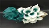 Oasis fleurs de mariage sarcelle bleu turces calla lylies 10 tige real touch calla lily bouquet centres de mariage de mariage décorat1662956