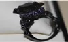 Victoria Wieck Cool Vintage Gioielli vintage 10kt neri oro nero pieno nero aaa cubico zirconi di zirconi femminile anello banda da spina dono size511 211170685