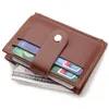 Portfele moda skórzane pieniądze bifold multi karty kieszenie biznesowe Slim Holder Id Case Men Monet Portfel